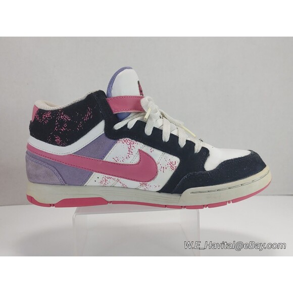 Nike 6.0 Air Mogan Mid Premium Skate Shoes WHT/BLK/PINK/PURPLE Women's US 8.5 - Picture 13 of 16